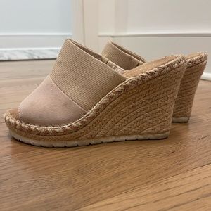TOMS two-tone espadrille wedge
